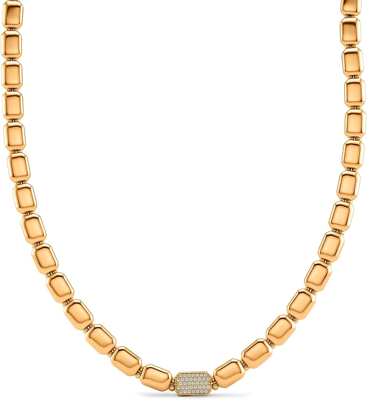 SHOP LC DELIVERING JOY Crystal Bold Link Necklace 20 Inches in Goldtone