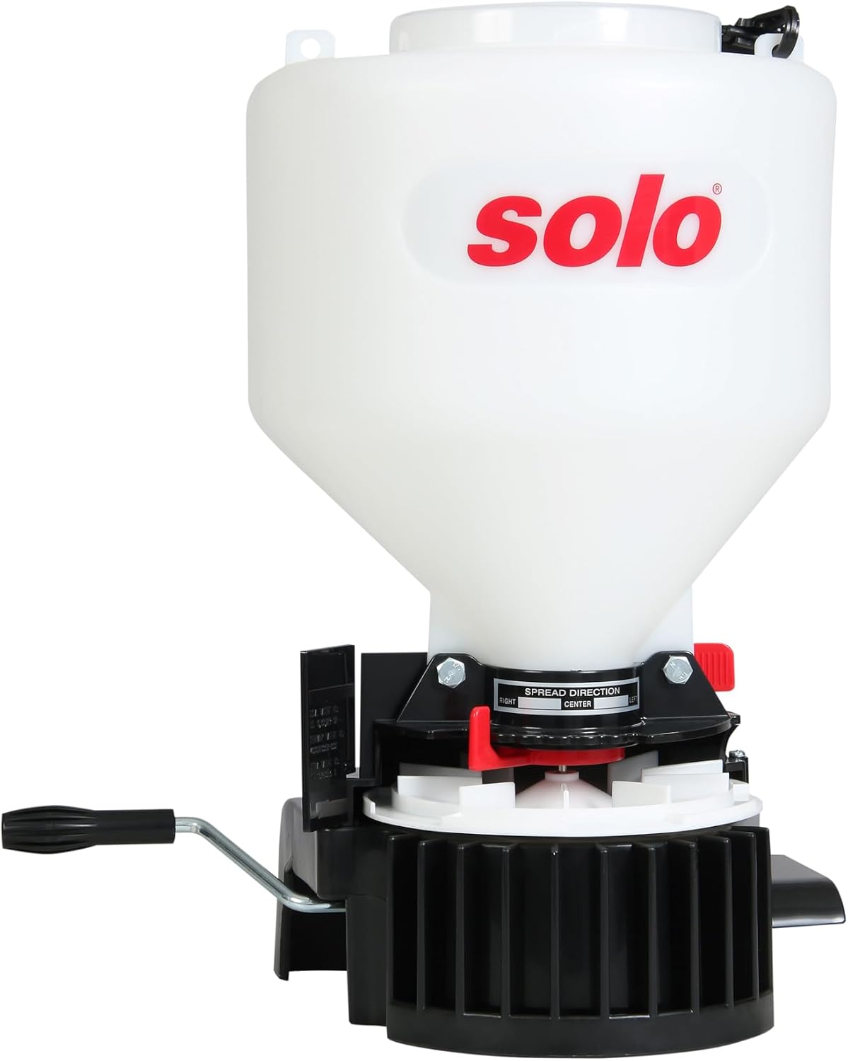 Solo 421 9 kg Capacity Manual Spreader with Adjustable Strap and Manual Crank - Red