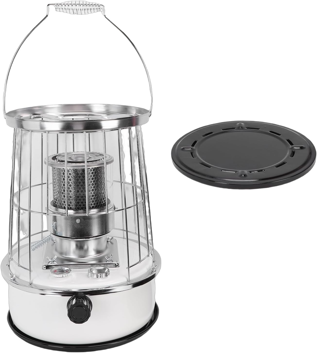 Ymiko Portable Kerosene Heater, 12000BTU Non Electric Indoor Outdoor Heater with Anti Tip Protection, for Camping Basements Garages Family Rooms