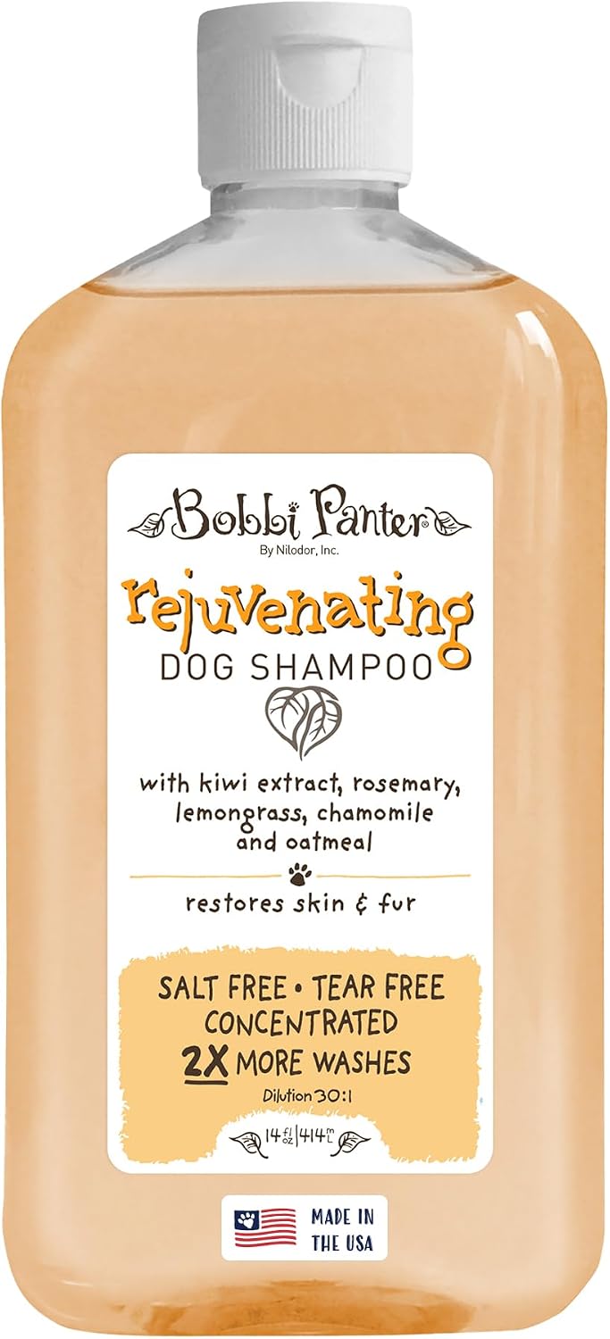 Bobbi Panter Soothing Dog Shampoo Tea Tree, Lavender, Cucumber & Oat Protein – Natural Formula for Sensitive Skin & Irritation Relief, Tear-Free, 30:1 Concentrate, Made in USA, 14 oz