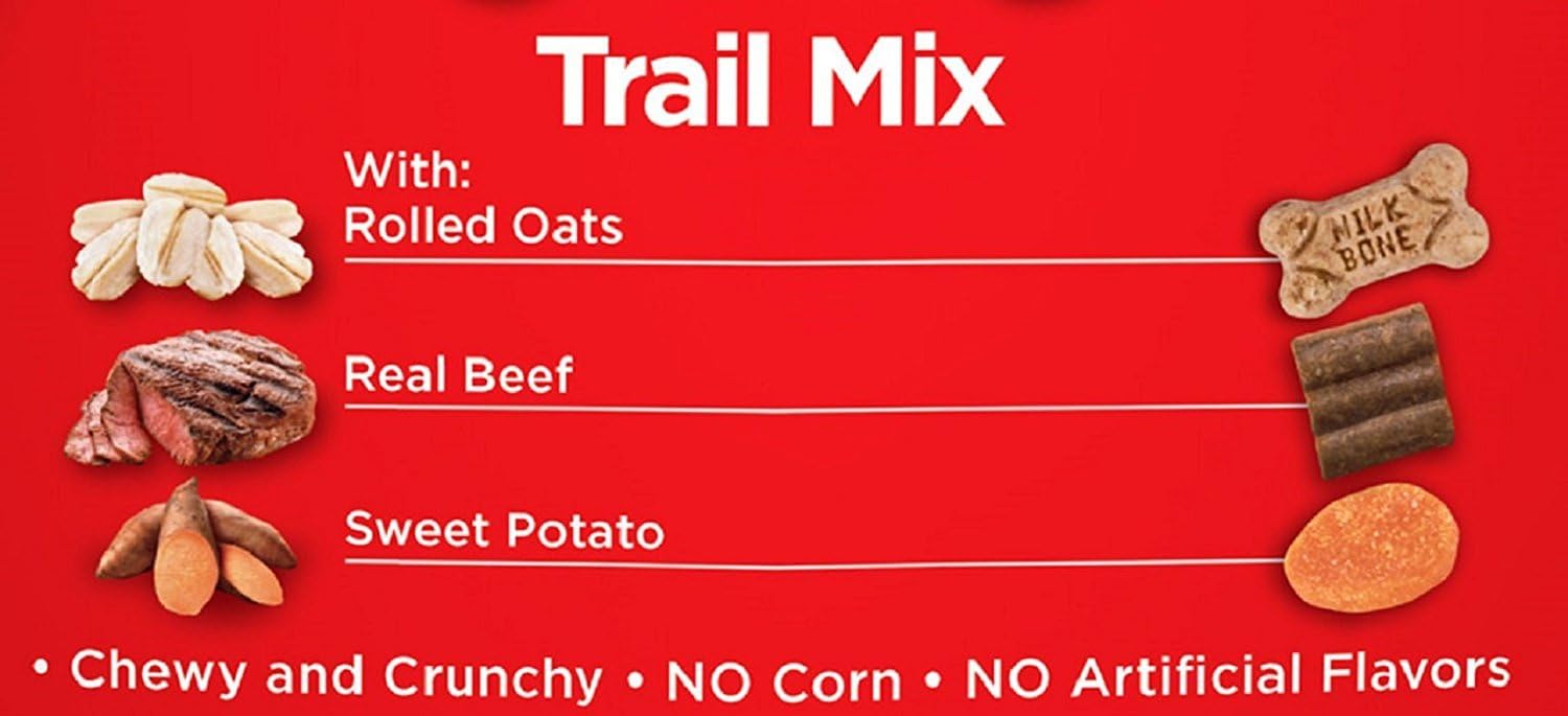 Milk-Bone Trail Mix With Real Beef & Sweet Potato Dog Treats, 9-Ounce (Pack of 3)