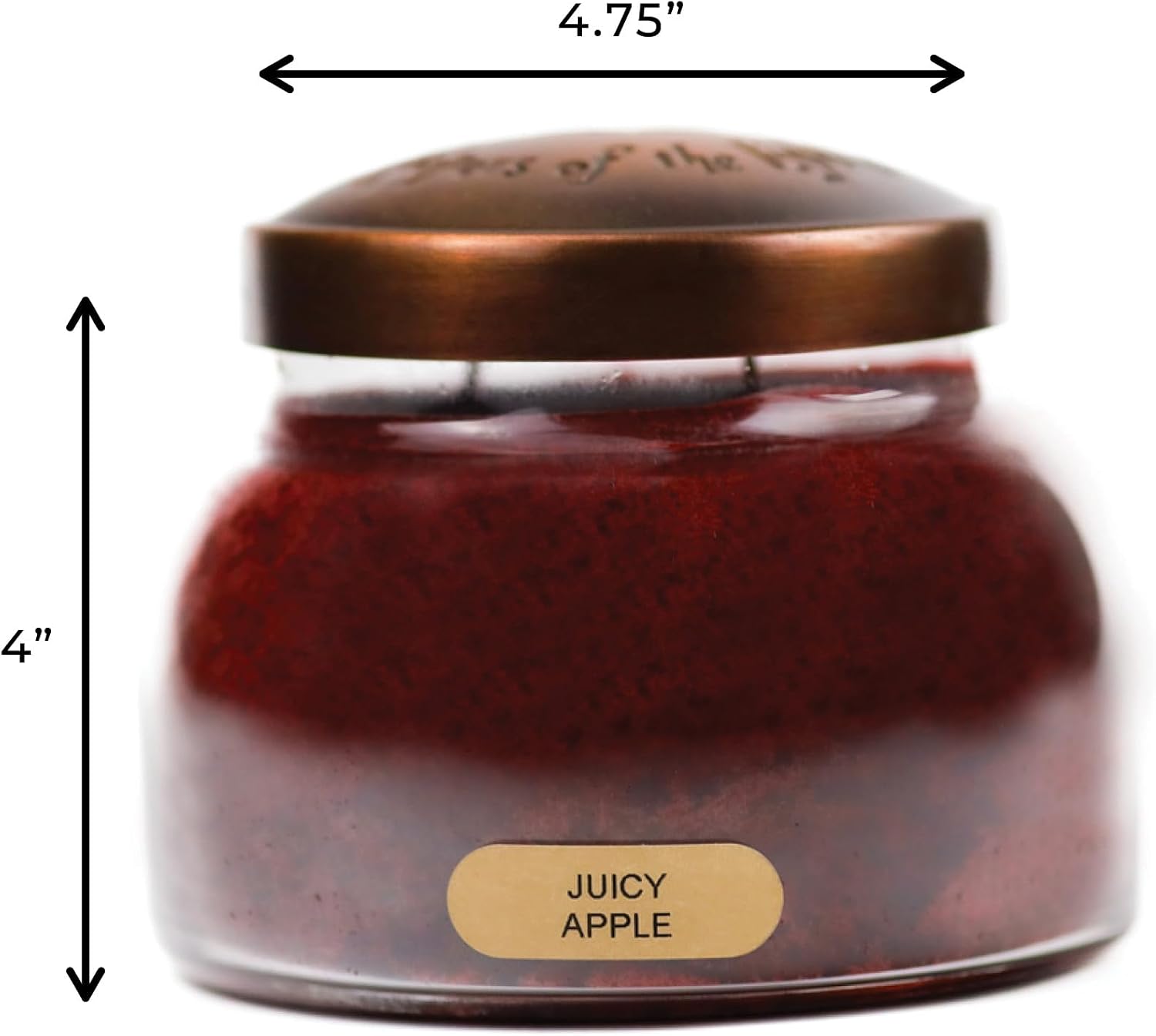A Cheerful Giver - Juicy Apple - 34oz Papa Scented Candle Jar with Lid - Keepers of the Light - 155 Hours of Burn Time, Gift for Women, Red | Long Lasting Aromatherapy Candle with up to 155 Hours of Burn Time - Gift Ready (34oz)