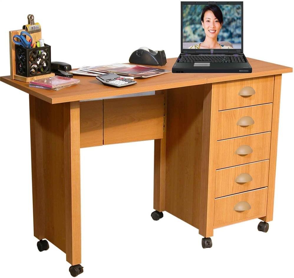 Venture Horizon Mobile Desk & Craft Center - Oak
