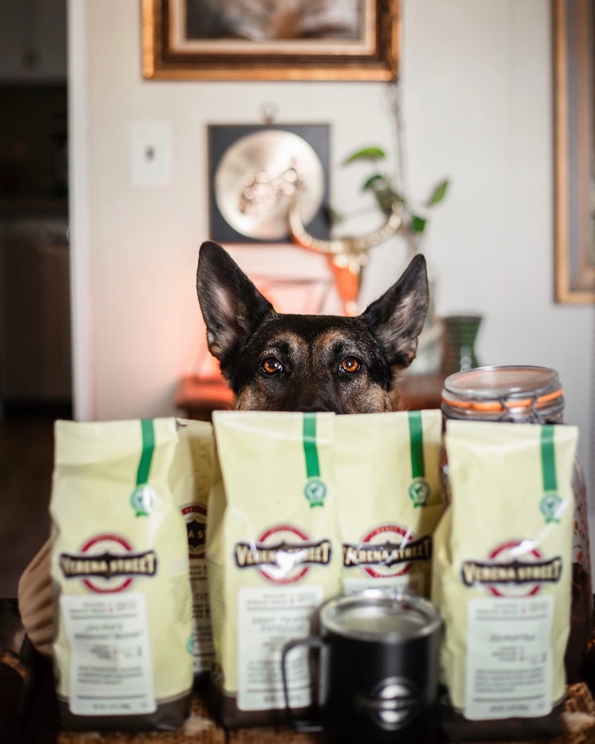 Verena Street 12 Ounce Flavored Ground Coffee, Mississippi Grogg, Medium Roast, Rainforest Alliance Certified Arabica Coffee