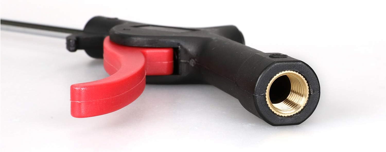 Pistol Grip Air Blow Gun with 10 Inch Extended Angled Safety Tip Nozzle Pneumatic Air Compressor Accessories Clean Up Tool Duster 90 Max PSI