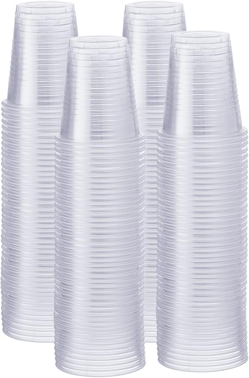 GUSTO 7 oz Clear Plastic Cups [500 Count] Disposable Cold Drinking Cups