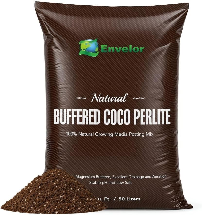 Envelor Organic Coco Coir Brick 10 Lbs. Coir Block Coconut Fiber Growing Medium Potting Soil Mix Coco Peat Media Coir Pith Indoor Outdoor Planters Vegetable Garden Beds