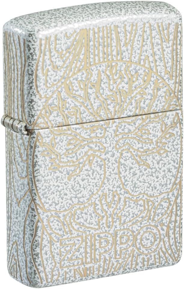 Zippo Tree of Life Pocket Lighter - Refillable Flip-Top Windproof Lighters - Spiritual and Symbolic Design Pocket Lighters - Luxury Metal Lighter Made in USA