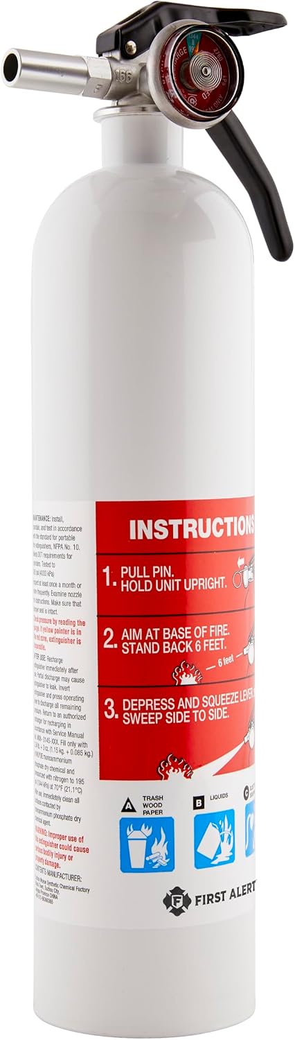 First Alert Fire Extinguisher, Standard Garage Use | GARAGE10 UL RATED 10-B:C, Red 1-Pack