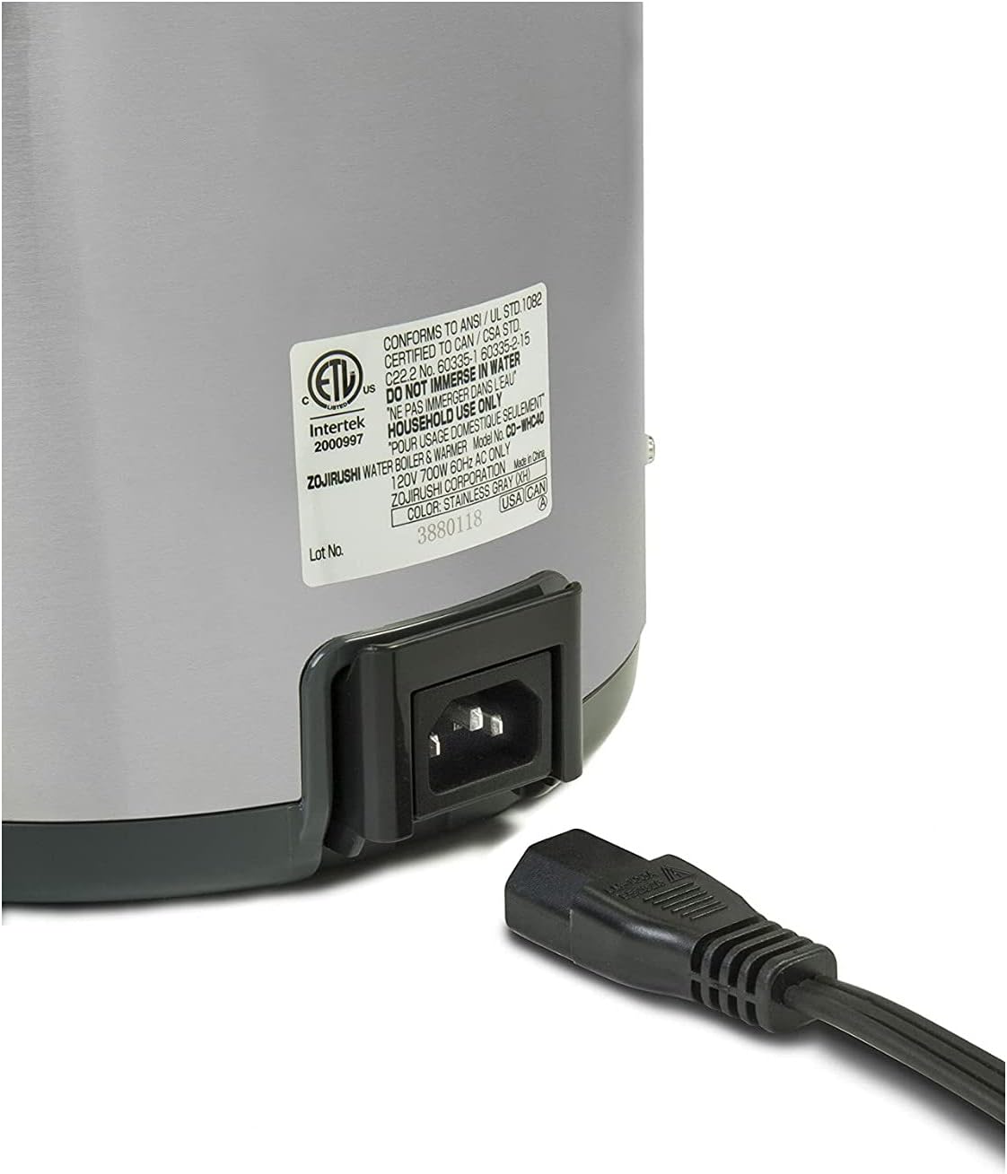 Zojirushi CD-WHC40XH Micom Water Boiler and Warmer, 135 oz, Stainless Gray | Capacity One button, electric dispensing 4-Keep Warm, 135-ounce