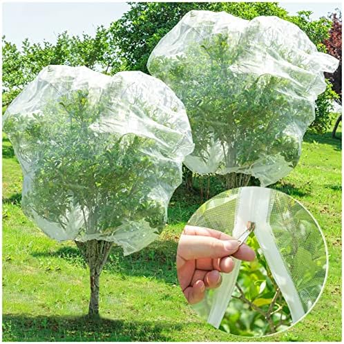 Insect Bird Barrier Mesh, 3.5 x4.6FT Garden Netting Barrier with Drawstring