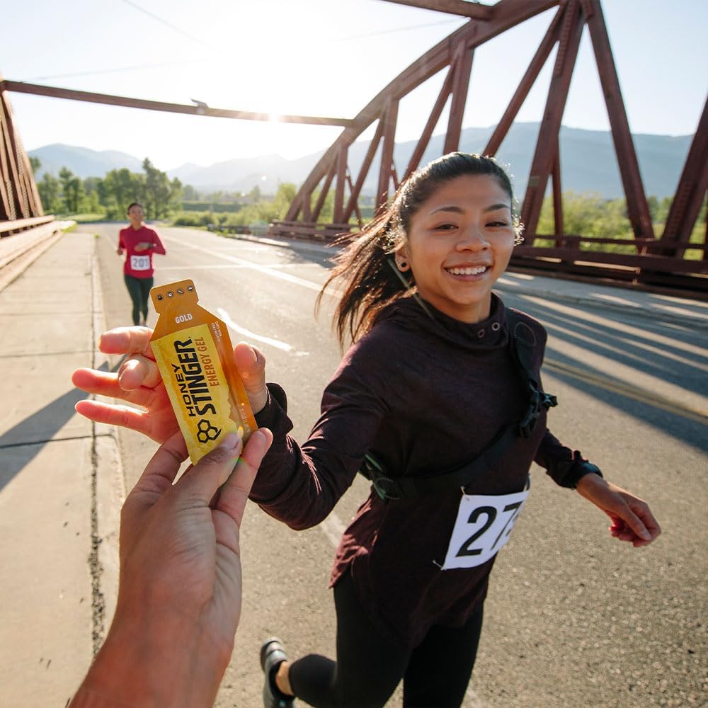 Honey Stinger Gold Energy Gel, Gluten Free & Caffeine Free, for Exercise, Running and Performance, Sports Nutrition for Home & Gym, Pre and Mid Workout, 24 Pack, 26.4 Ounce | sports-nutrition-endurance-and-energy-chews