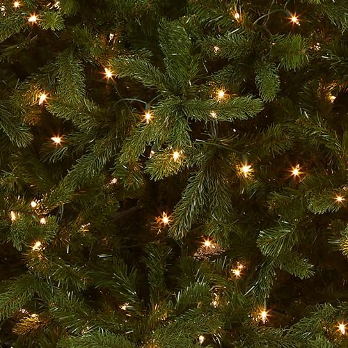 National Tree Company 7.5ft Pre-Lit Downswept Douglas Fir Christmas Tree | 750 Clear Lights, 1,867 Tips, Includes Stand, Artificial, Green