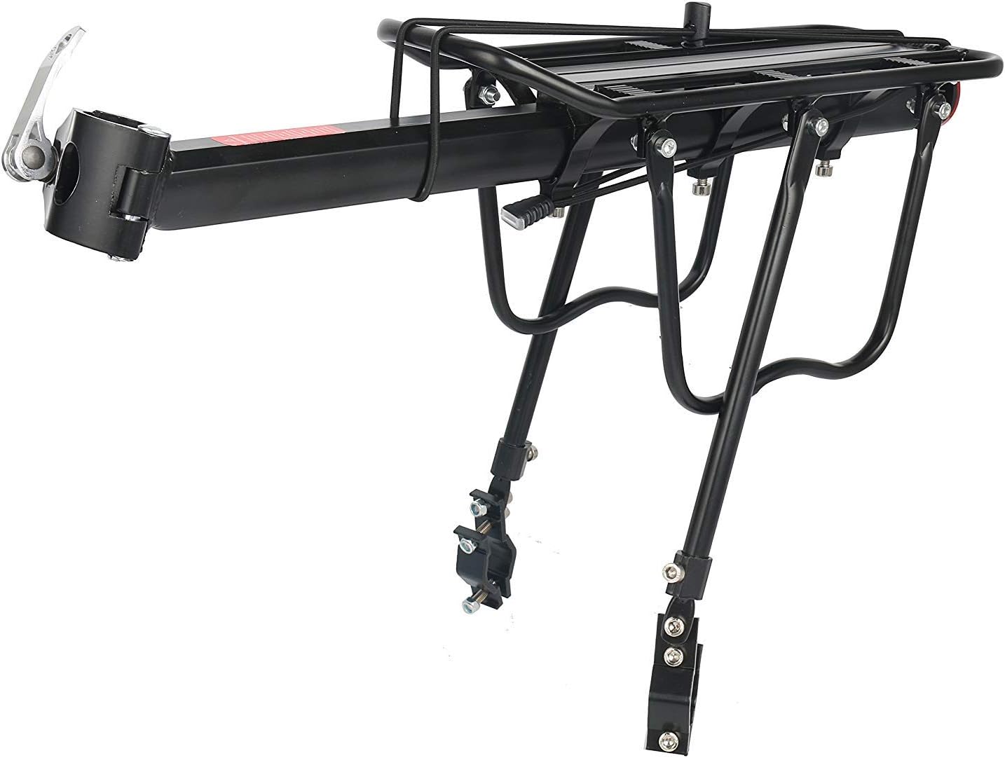 Amarine Made Bike Rear Rack 110 Lbs Capacity Aluminum Alloy or Iron Bicycle Rear Rack Adjustable Pannier Bike Luggage Cargo Rack Quick Release