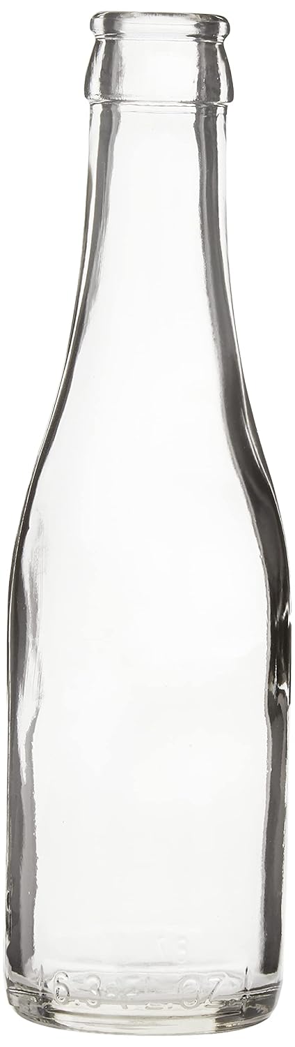 187 ml Clear Champagne Bottles, 24 per case | Empty Wine Bottles for homebrew, mead and Champagne | Fits #7 Corks