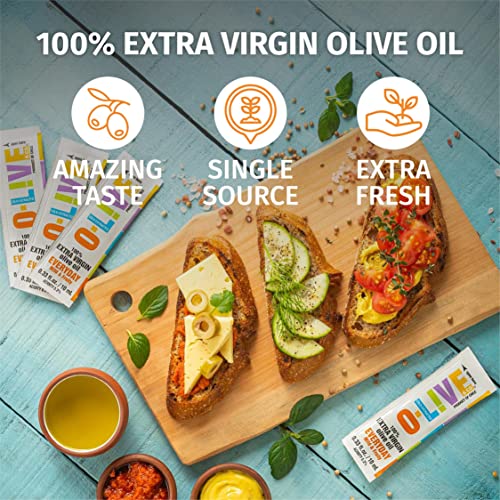O-Live & Co. 25 Fl Oz 100% Extra Virgin Olive Oil - No Additive - Single Origin Versatile EVOO - First Cold Pressed - Polyphenol Rich - Glass Bottle - New Harvest - Award Winner