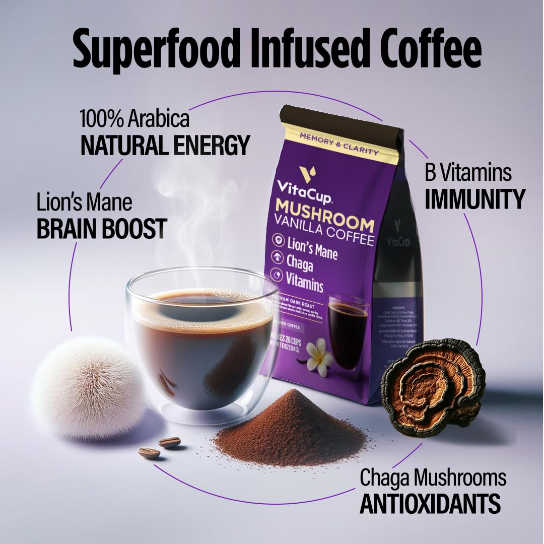 VitaCup Genius Keto Ground Coffee with MCT Oil, 11oz
