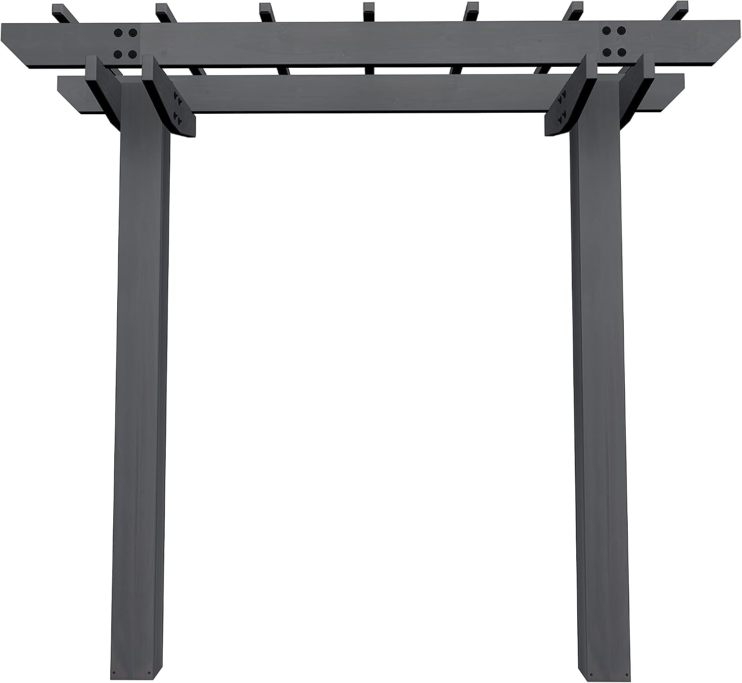 Vita Charcoal Gray Wildwood Cedar Arbor – 72" W x 90" H, Garden Arch for Climbing Plants, Wedding Ceremony & Backyard Décor