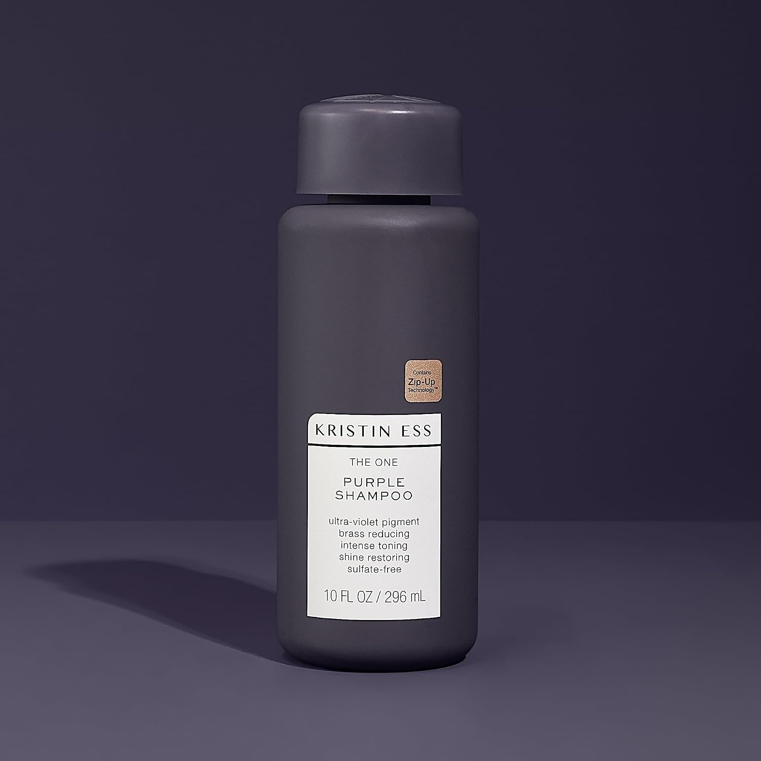Kristin Ess Hair The One Purple Shampoo for Toning Blonde Hair - Neutralizes Brass + Yellow Tones, Shine Restoring - Sulfate