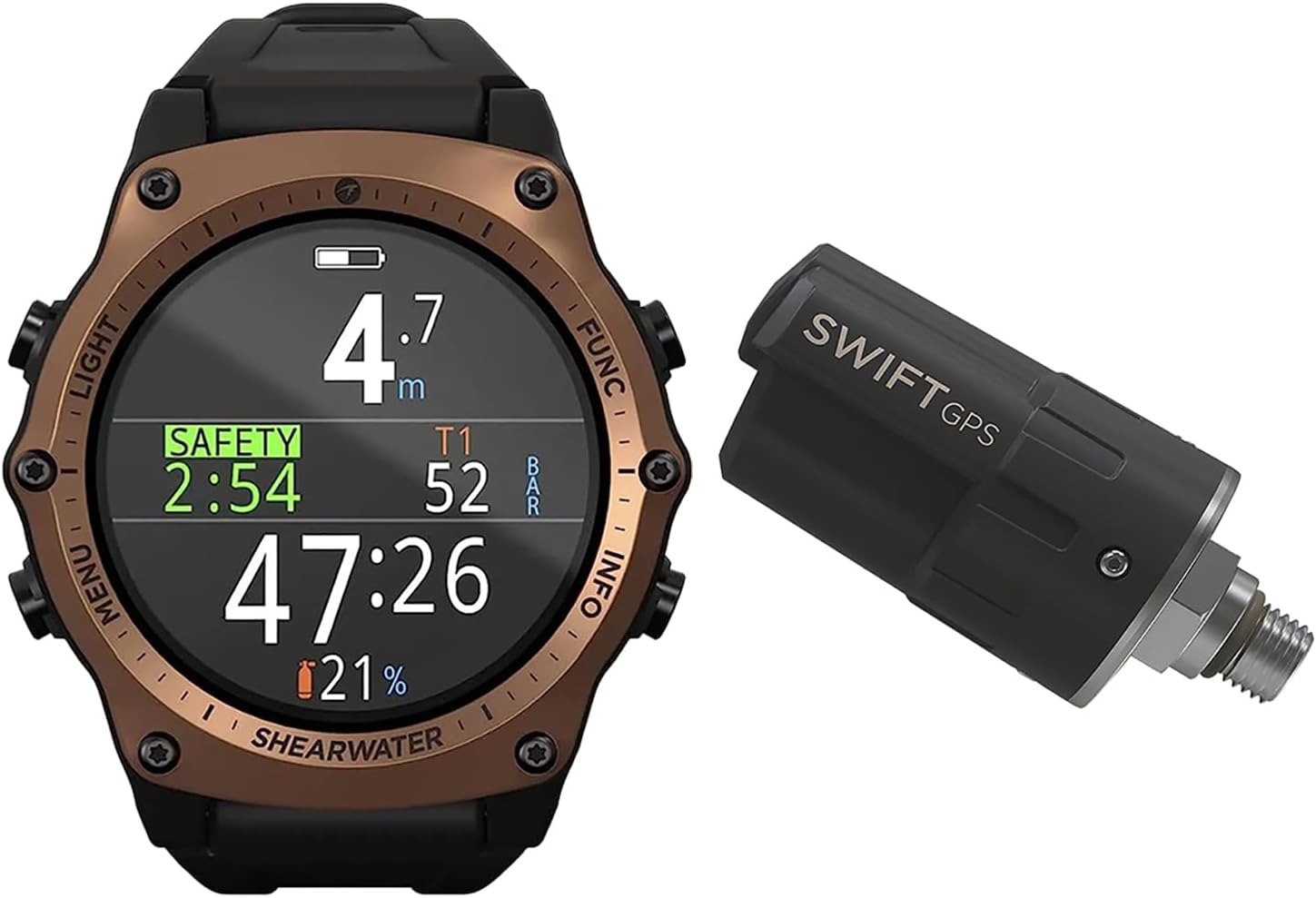 Shearwater Teric Dive Computer with GPS Transmitter, Bronze Journey Edition