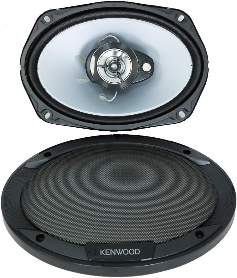 Kenwood KFC-6966S 6"x9" 3-Way 400W car Speakers (2 Speakers) with Gravity Magnet Phone Holder Bundle