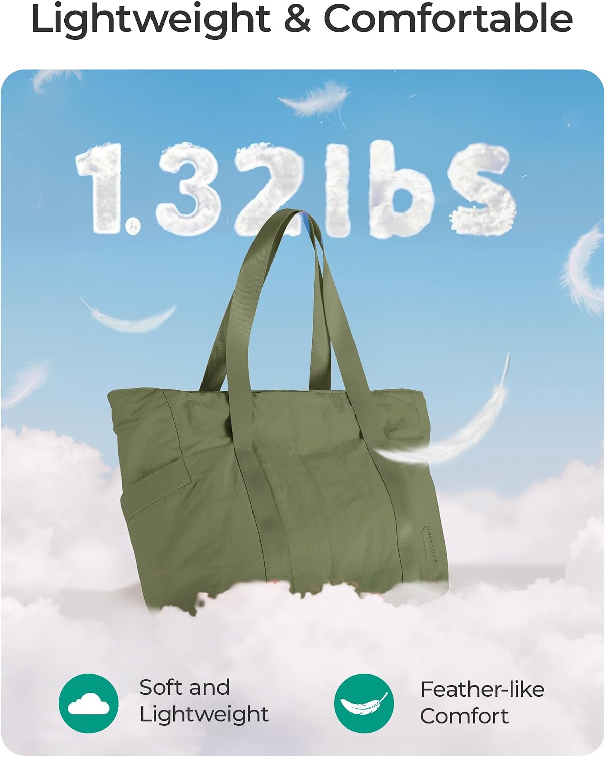 BAGSMART Gym Tote Bag for Women, 24L/28L Travel Tote Yoga Mat Bag