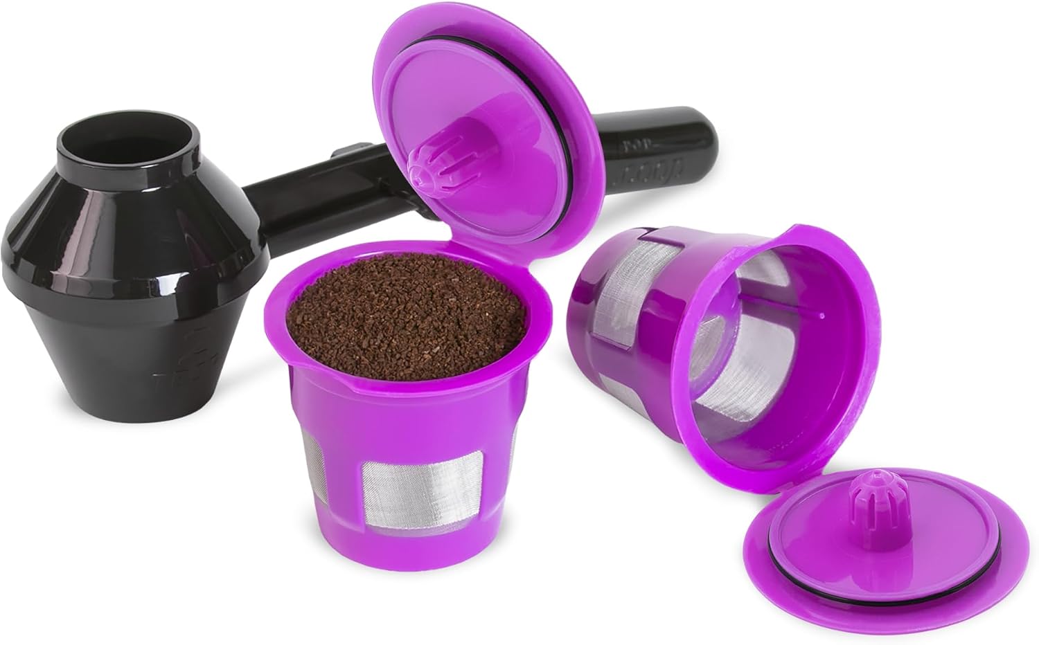 Perfect Pod Café Fill Value Pack 2 Reusable K-Cup Pods and Coffee Scoop Set | 1-Stream Refillable Capsules, BPA-Free Design, Fits Keurig K-Mini