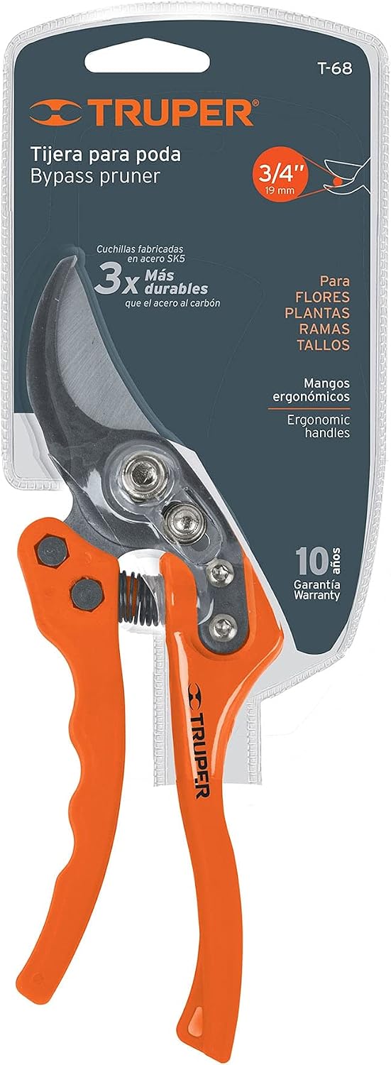 TRUPER T-68 8" Steel / Nylon Bypass Pruner