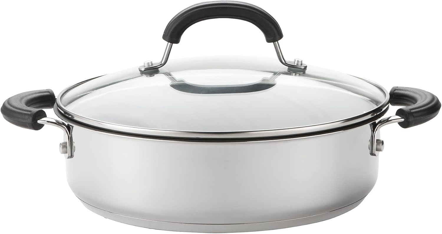 Circulon - Total - Saute Pan with Lid 28cm - Durable Non Stick - Hard Anodised - Induction - Oven and Dishwasher Safe - Lifetime Guarantee