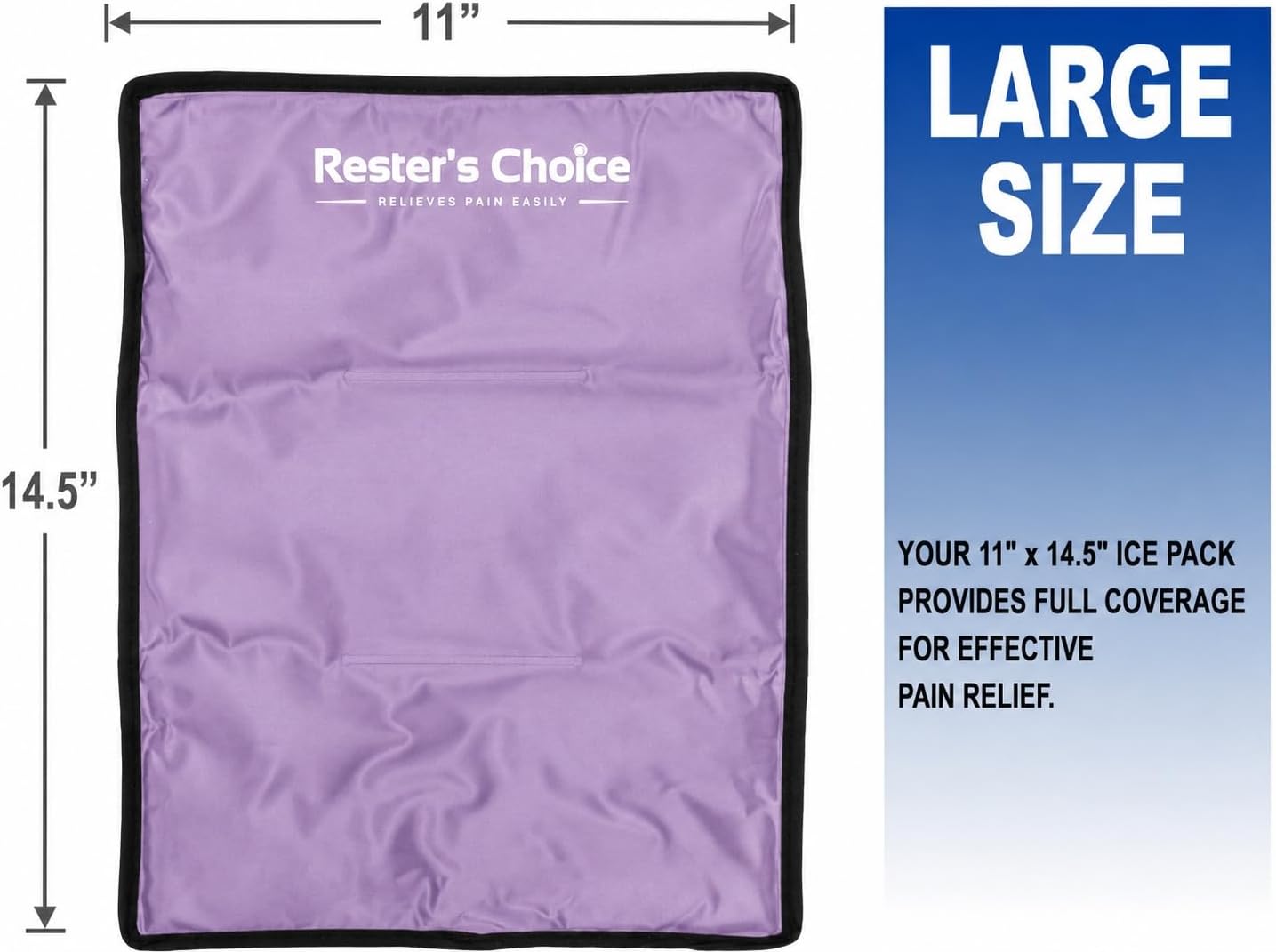 Gel Soft Flexible Ice Pack for Injuries Reusable - (Large: 11"x14.5") for Hip, Shoulder, Knee, Back - Comfy Cold Pack Compress for Swelling, Bruises, Surgery