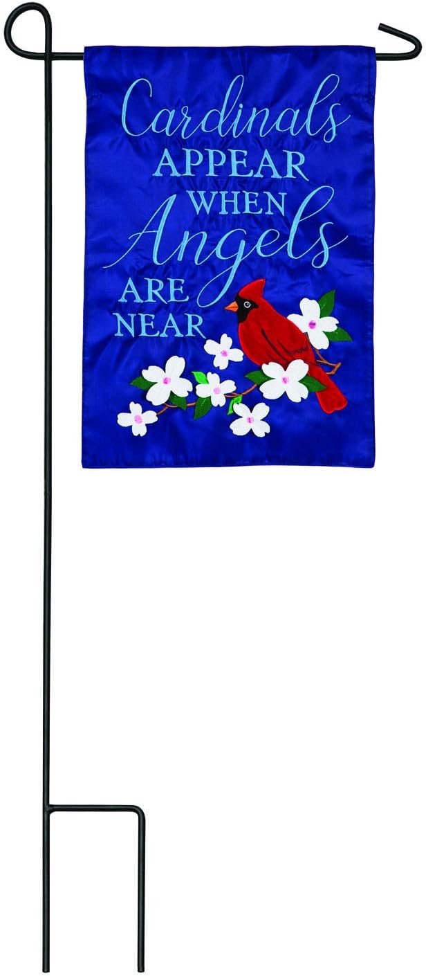 Cardinals Appear Garden Applique Flag - 13 x 1 x 18 Inches