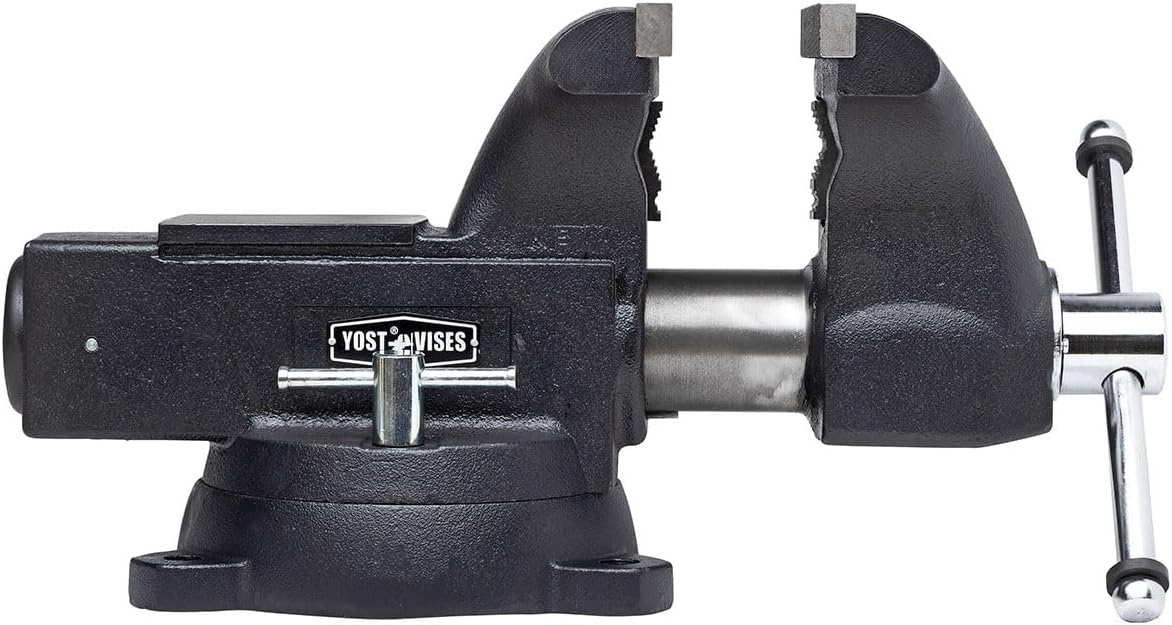 Yost Vises LV-4 Homeowner's Vise | 4.5 Inch Jaw Width with a 3 Inch Jaw Opening Home Vise | Secure Grip with Swivel Base | Blue