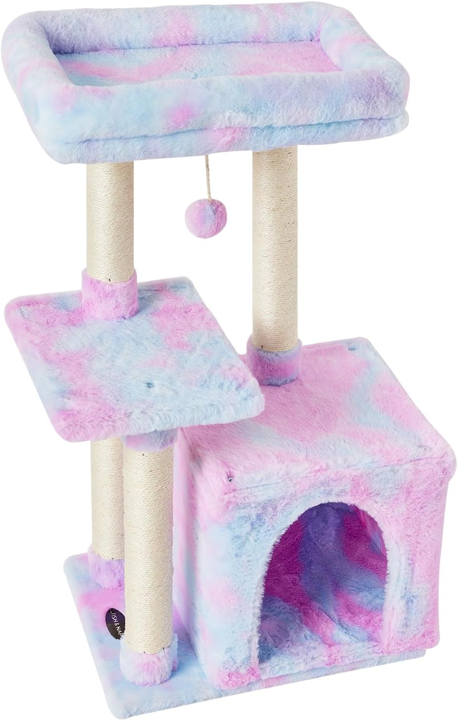 Cute Cat Tree Kitten Cat Tower Condo Cat Furniture Sisal Scratching Posts G