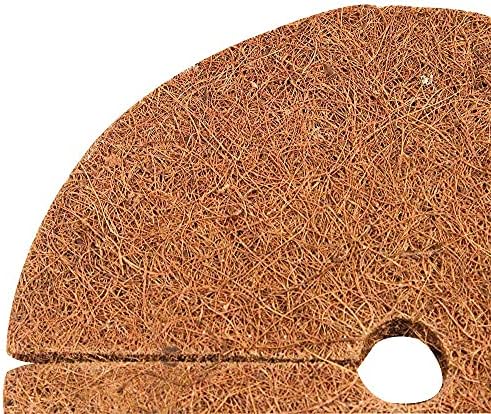 Envelor 20 pcs Coconut Fibers Mulch Ring 4 Inches Tree Protector Mat Coconut Mulch Cover Natural Coconut Fiber Weed Control Rings, Tree Ring Plant Cover for Indoor Outdoor Plants, Pot, Landscaping