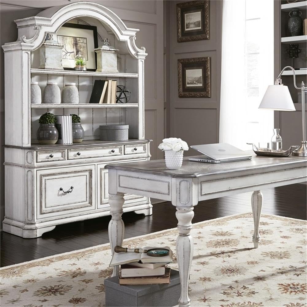 Liberty Furniture Industries Magnolia Manor Lift Top Writing Desk, W56 x D28 x H30, White
