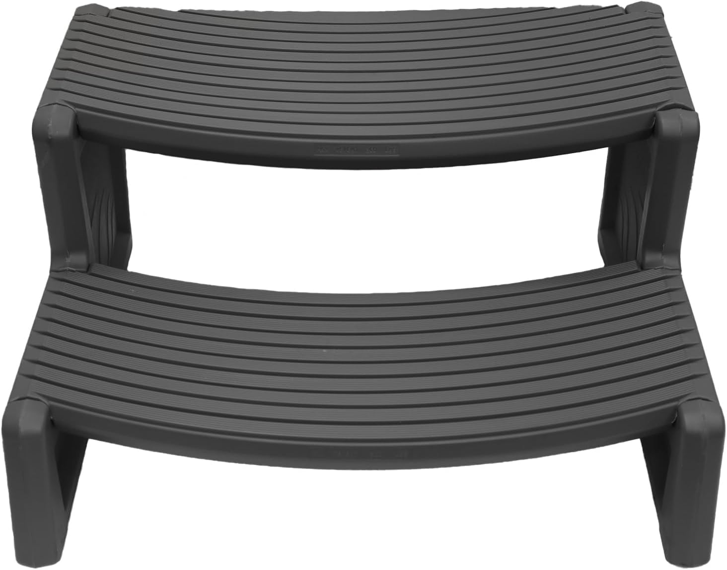 Confer Plastics Resin Multi Purpose Outdoor Non Slip Portable Spa and Hot Tub Handi-Step Deck Patio Steps Accessories, Charcoal Grey