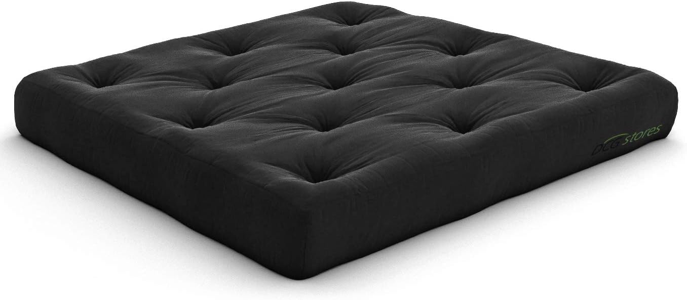 Nirvana Futons Plush, Comfortable 8-Inch Full Futon Mattress, Microfiber Fudge - Made in USA