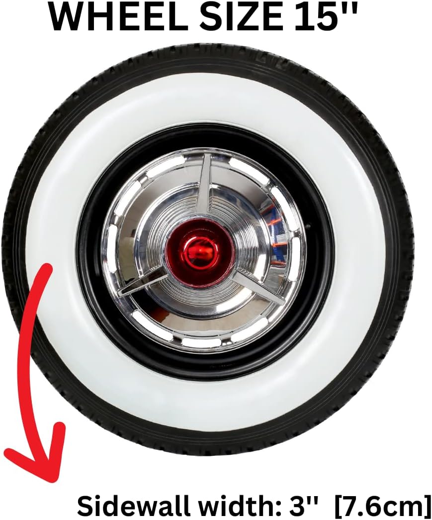 Portawall White Tire Insert 15-Inch 3-Inch Wide Car Set of 4