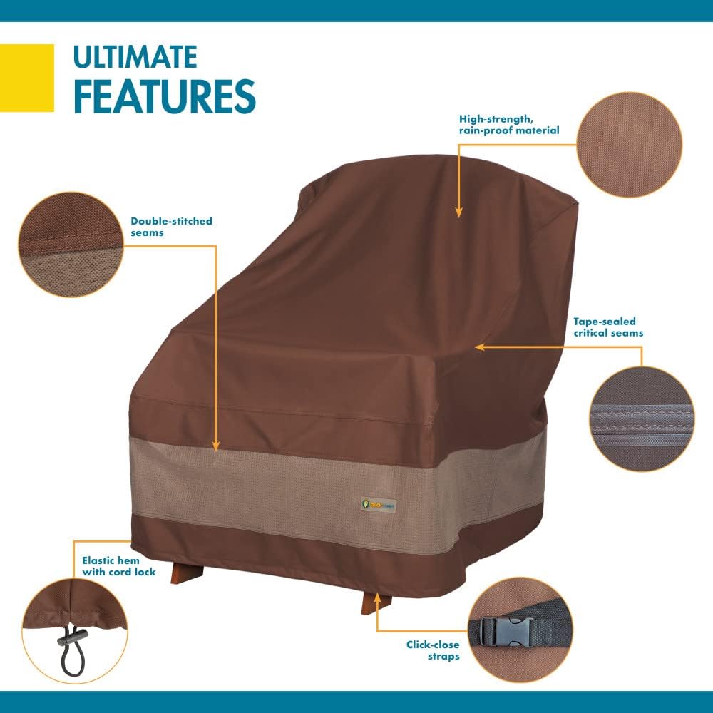 DUCKCOVERS Ultimate Waterproof 36 Inch Patio Chair Cover, Outdoor Chair Covers