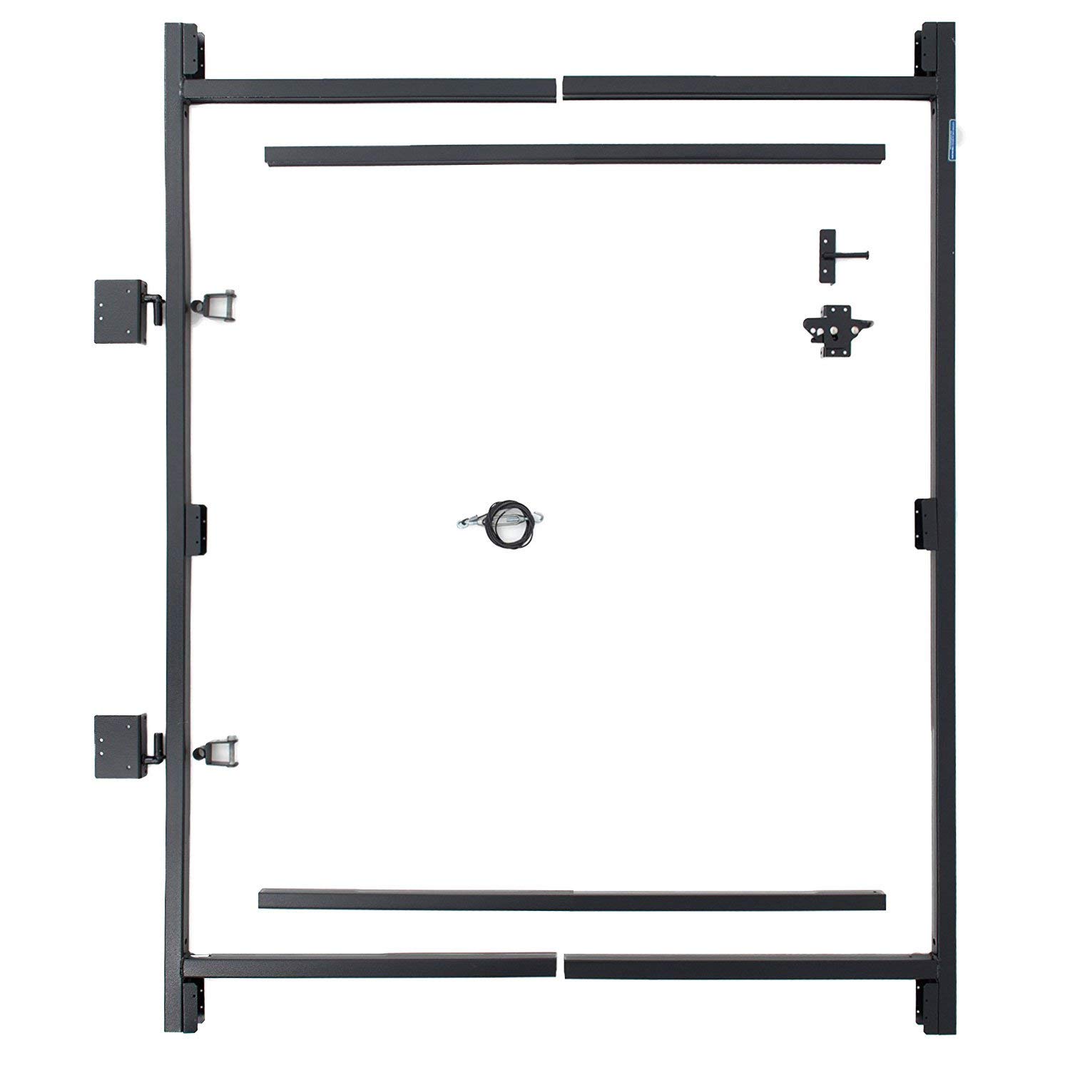 Adjust-A-Gate Steel Frame Anti Sag Adjustable, 60 inches to 96 inches, 2 Pack, with Gate Building Kit, 36 inches to 60 inches