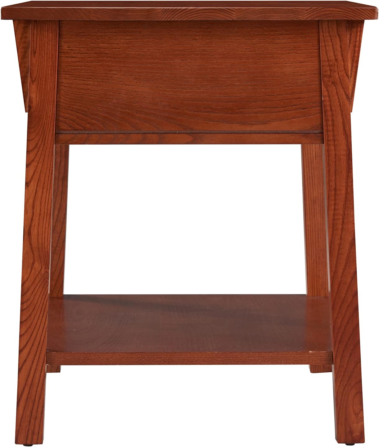 Leick Home Shield Wedge End Table, 21", Glazed Auburn