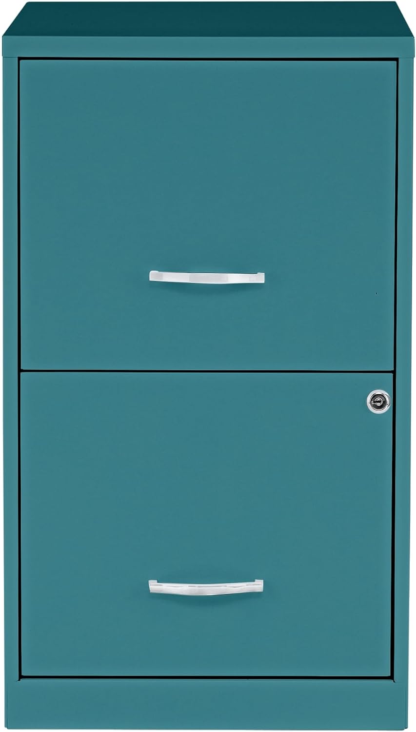 NuSparc 2 Drawer Locking Filing Cabinet | Pre-Assembled Steel Construction | Space-Saving Design is Perfect for Home and Small Office | Letter-Size | Assembled in North America