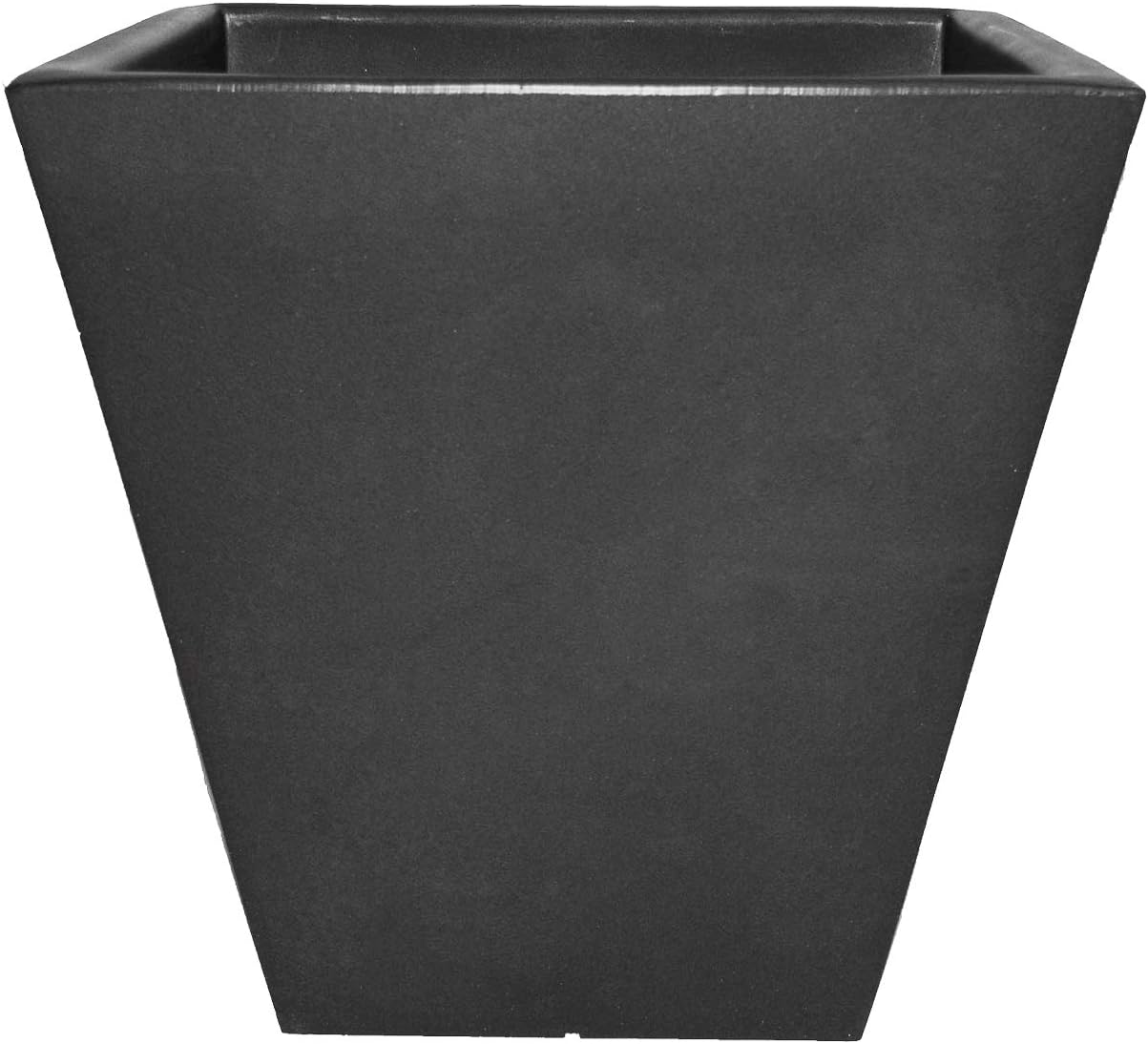 Tusco CT22BK Cosmo Square Planter, Black, 22-Inch