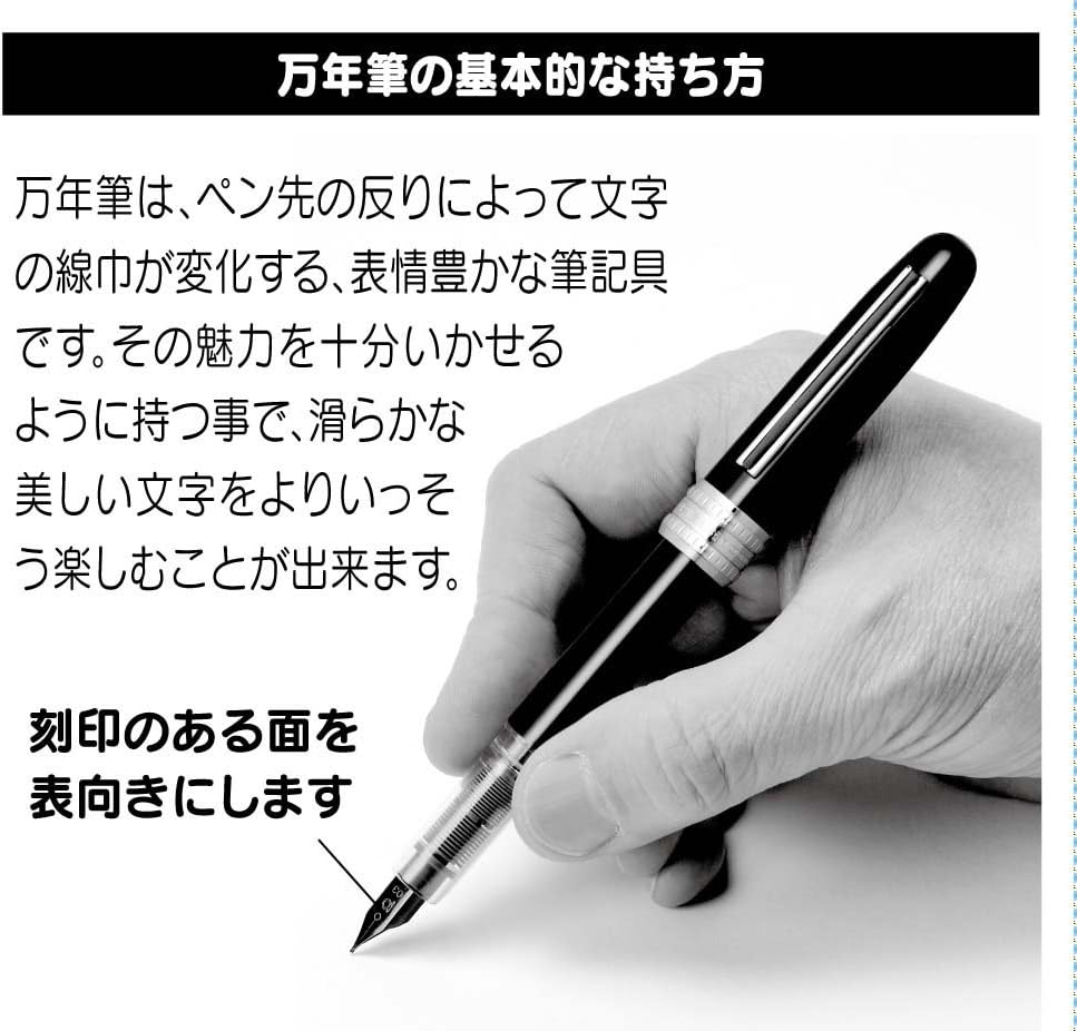 Platinum Plaisir Medium Nib Fountain Pen, Black (PGB-1000-#1-M)