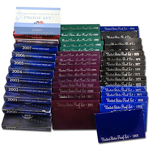 US Mint 1968 S - 2009 First 42 Years of Proof Sets - Complete Set Collection - all S Mint - all grade Collection Proof to DCAM in Original Mint