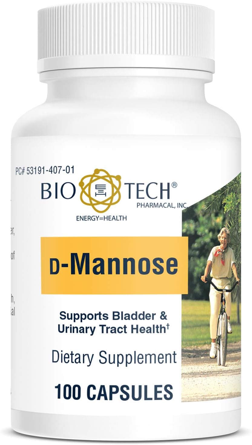 Bio-Tech Pharmacal D-Mannose, Supports Bladder and Urinary Tract Health (100 Count)