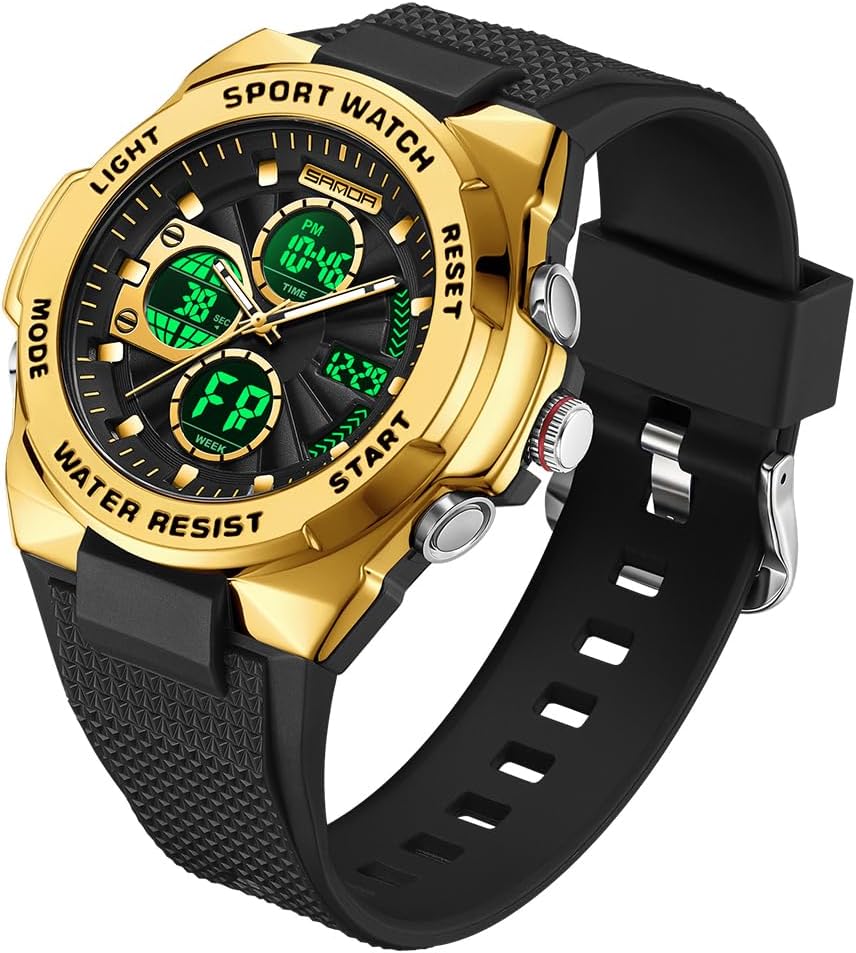 FANMIS Men's Digital Sport Watch Military LED Alarm Waterproof Quartz Watch | Tactical Outdoor Sport Watch Multi Function Led Display Alarm Stopwatch Date Quartz Rugged Style Daily Water Resistance