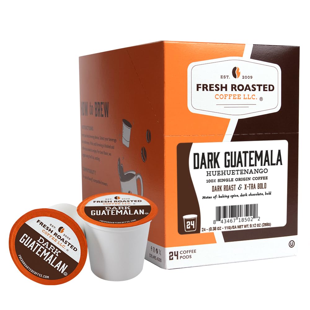 Fresh Roasted Coffee, Organic Colombian K-Cup Pods for Keurig Brewers, Medium Roast, USDA Organic, Kosher, 24 Count (Pack of 3)