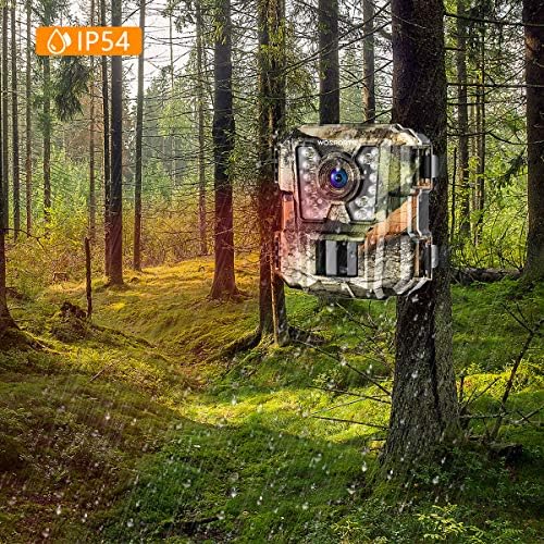 WOSPORTS Mini Trail Camera,30MP 1080P HD Game Camera Motion Activated with IR Night Vision Waterproof Video Deer Cam for Outdoor Wildlife Monitoring