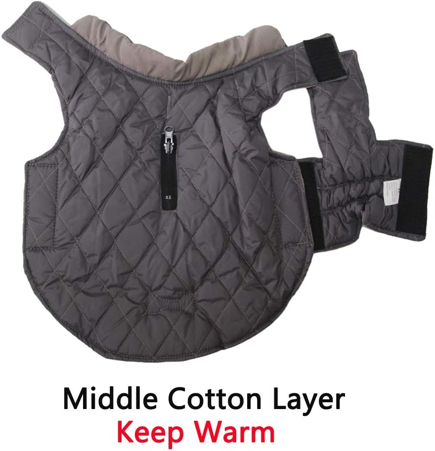Vecomfy Reversible Dog Coat for Small Dogs with 2 Leash Openings
